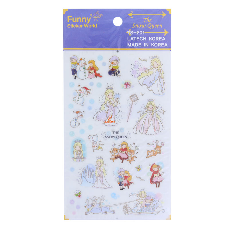 برچسب (استیکر) فانتزی کد TS-201 طرح پرنسس برفی FUNNY