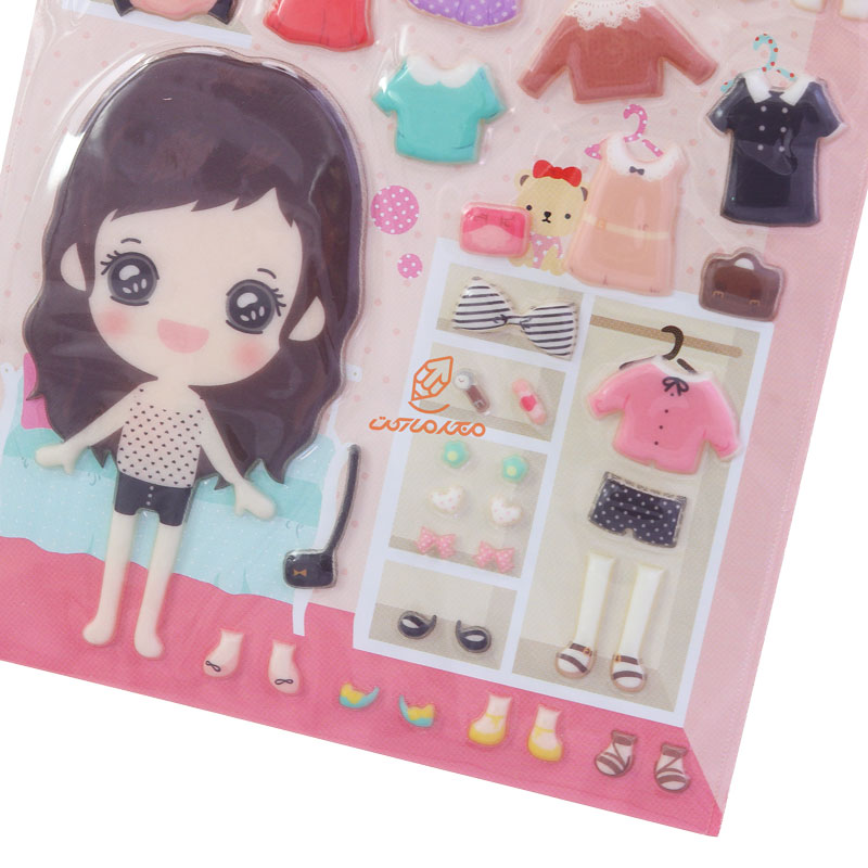 برچسب (استیکر) فانتزی کد 15S-T912 طرح لباس دخترانه FUNNY (1)