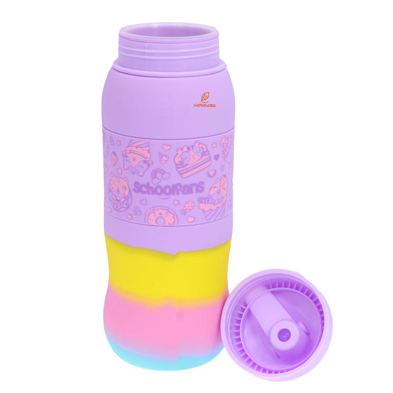 قمقمه سیلیکونی ورزشی 9339 طرح کیک اسکول فنس SCHOOLFANS (1)