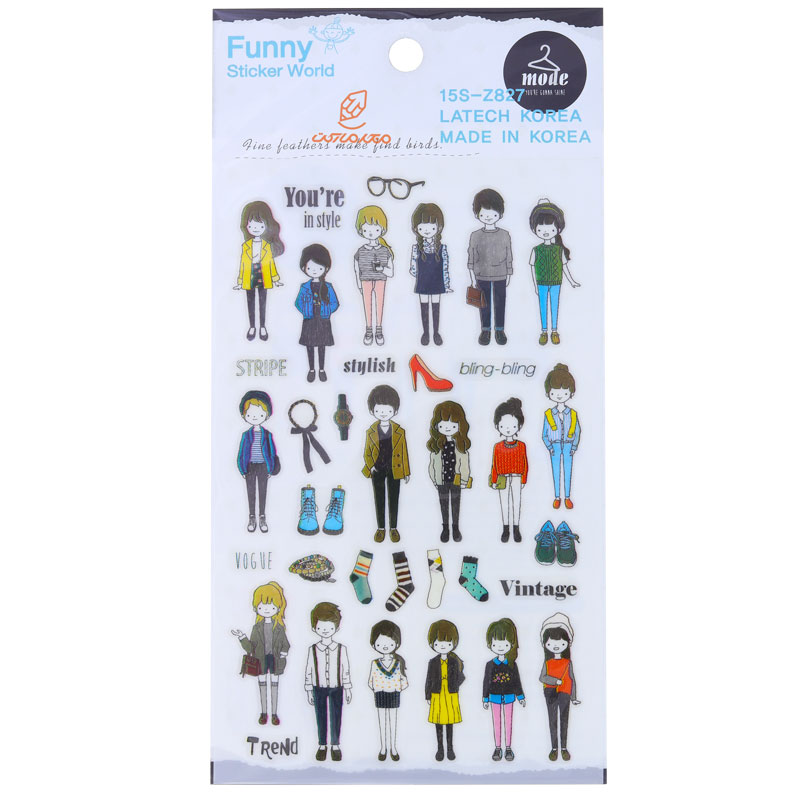 برچسب (استیکر) فانتزی کد 15S-Z827 طرح استایل FUNNY