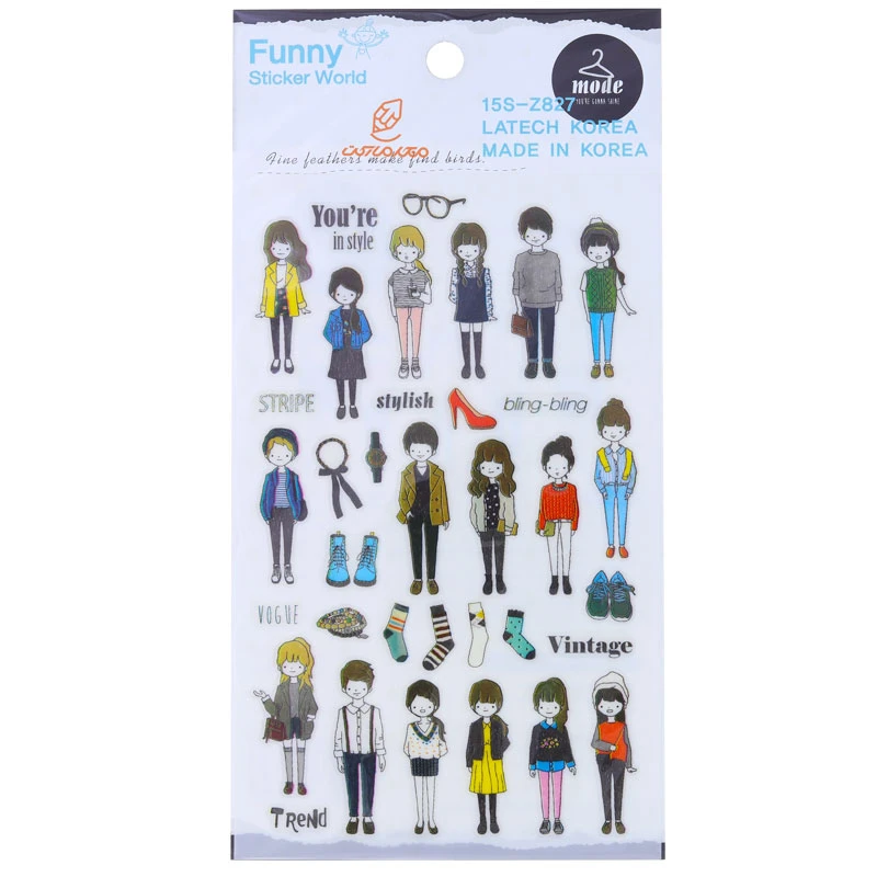 برچسب (استیکر) فانتزی کد 15S-Z827 طرح استایل FUNNY (2)