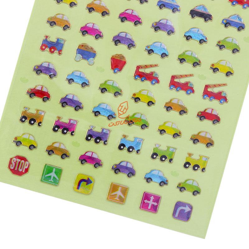 برچسب (استیکر) فانتزی کد 23-80 طرح ماشین کوچولوها FUNNY (1)