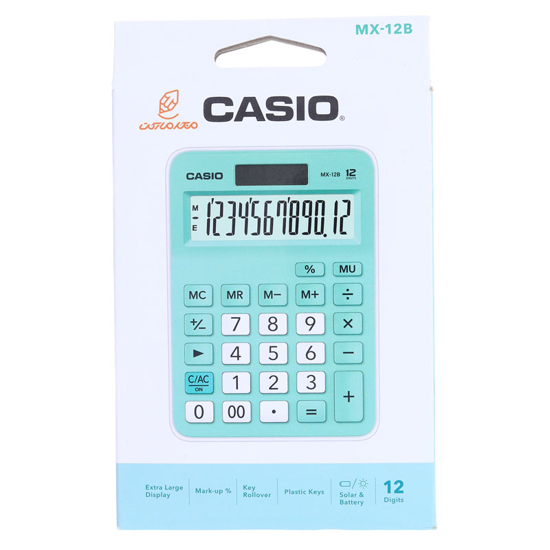 ماشین حساب رومیزی 12 رقمی مدل MX-12B سبز کاسیو CASIO (3)