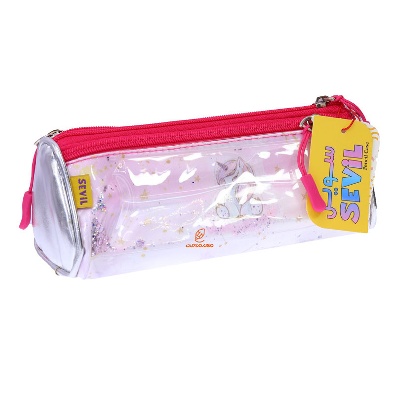 جامدادی آکواریومی 3065 طرح یونی کورن و ماه سویل SEVIL