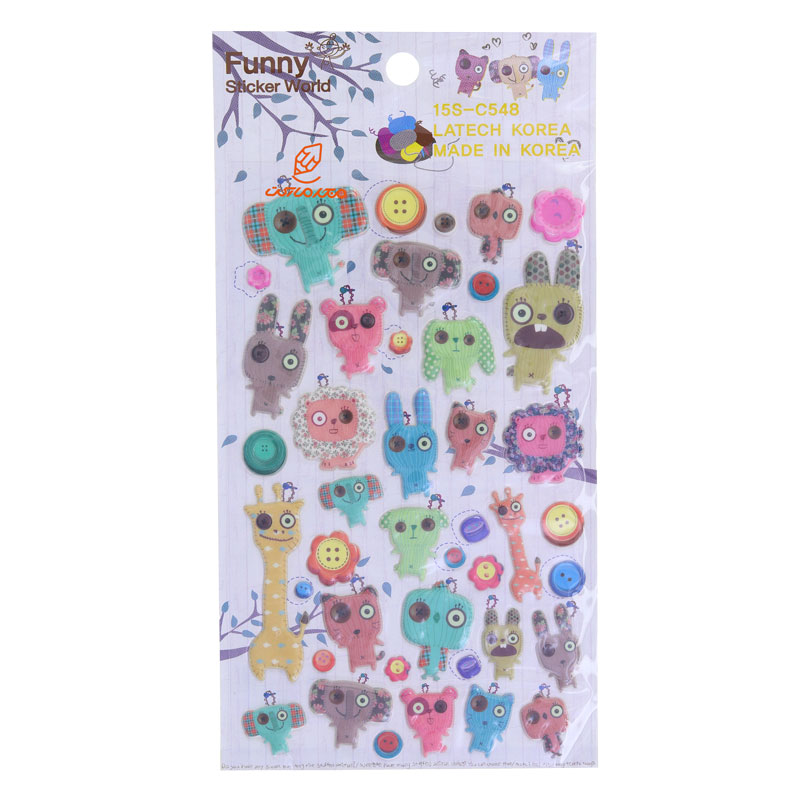 برچسب فانتزی (استیکر) کد 15S-C548 طرح حیوانات FUNNY