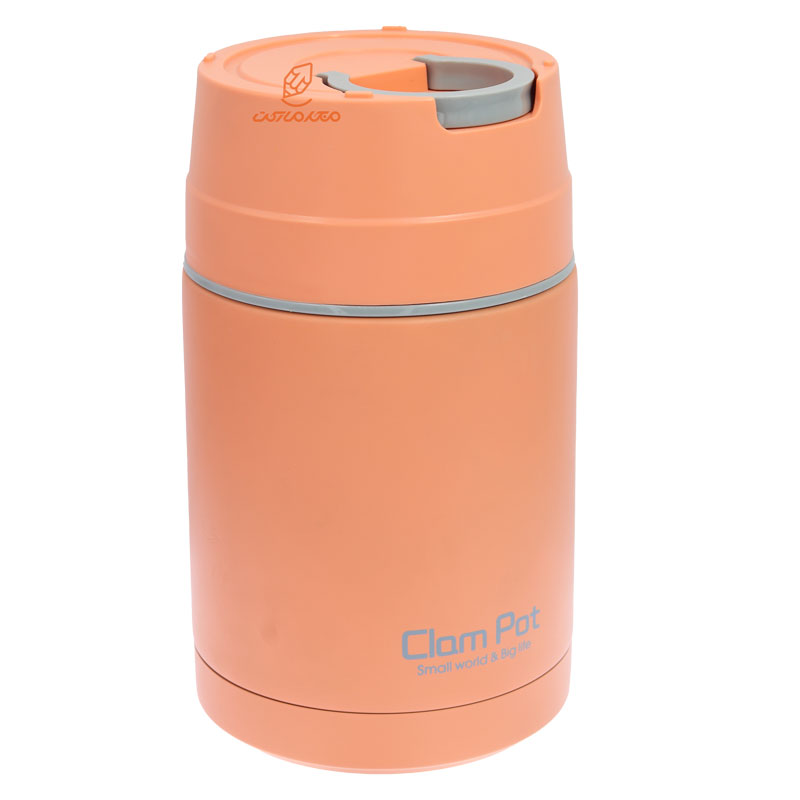 ظرف غذا 1000 میل فلاسکی استیل نارنجی SUS304