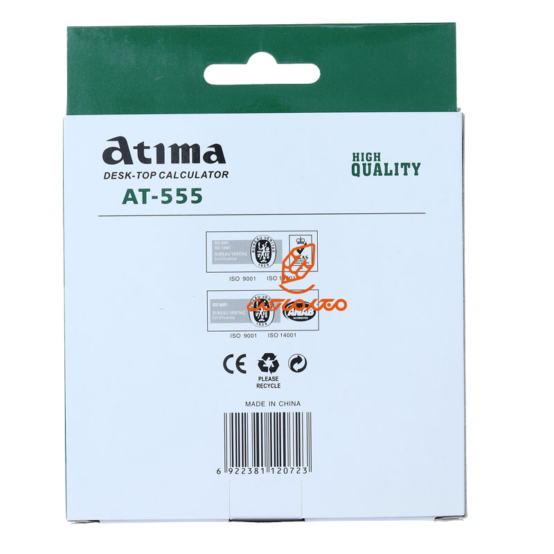 ماشین حساب رومیزی طوسی 12 رقمی مدل AT-555 آتیما ATIMA (3)