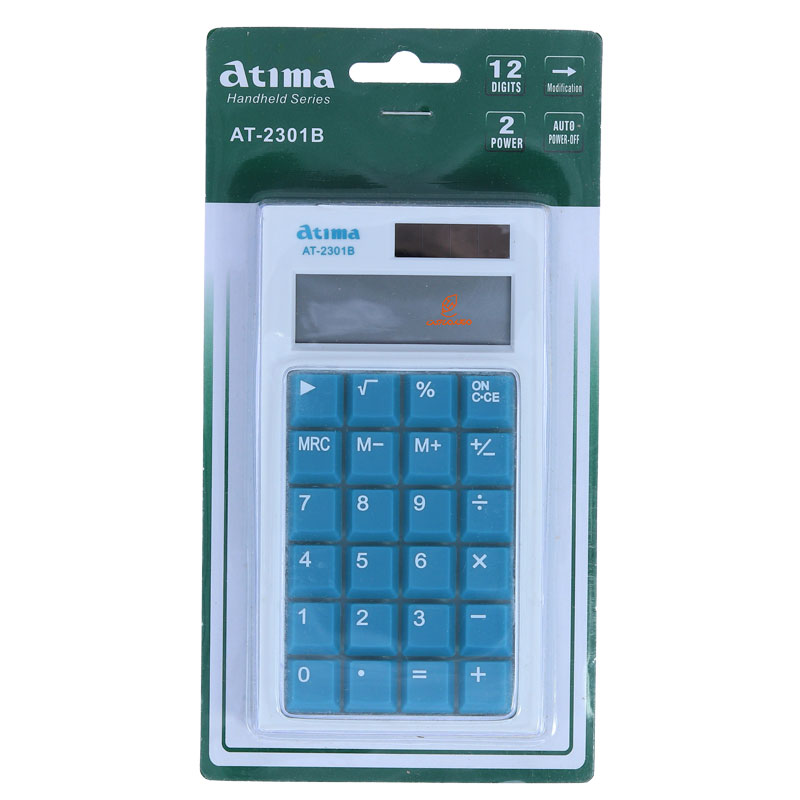 ماشین حساب رومیزی آبی 12 رقمی مدل AT-2301B آتیما ATIMA (2)