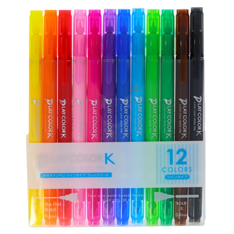 ماژیک رنگ آمیزی 12 رنگ مدل PLAY COLOR 011 تمبو TOMBOW (4)