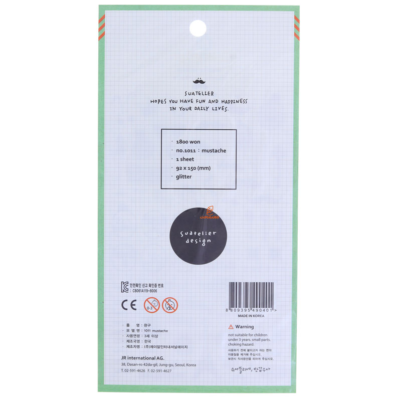 برچسب فانتزی کد 1011 طرح آدمک و سیبیل SUATELIER (3)