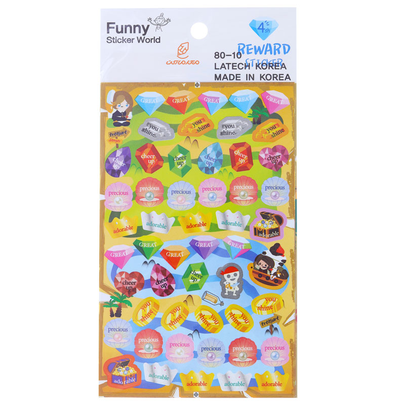 برچسب (استیکر) فانتزی کد 10-80 طرح الماس FUNNY