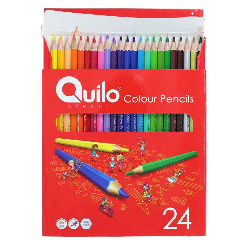 مداد رنگی 24 رنگ جعبه مقوایی کویلو QUILO (4)
