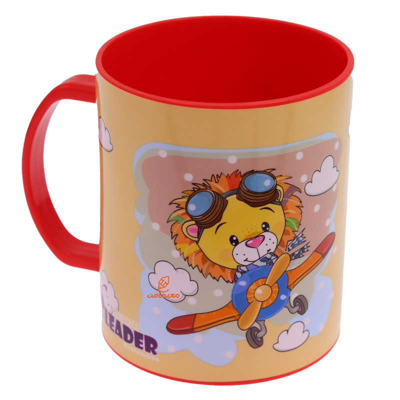 لیوان فانتزی دسته دار 8866 طرح شیر عکاس لیدر LEADER (1)