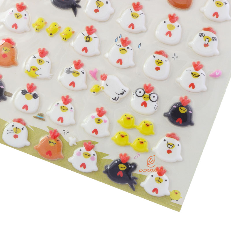 برچسب (استیکر) فانتزی کد 15S-C15095 طرح خروس و جوجه FUNNY (1)