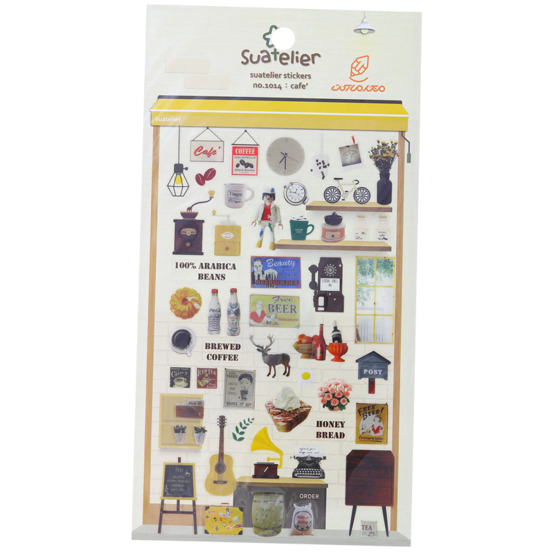 برچسب (استیکر) فانتزی کد 1014 طرح گرامافون SUATELIER