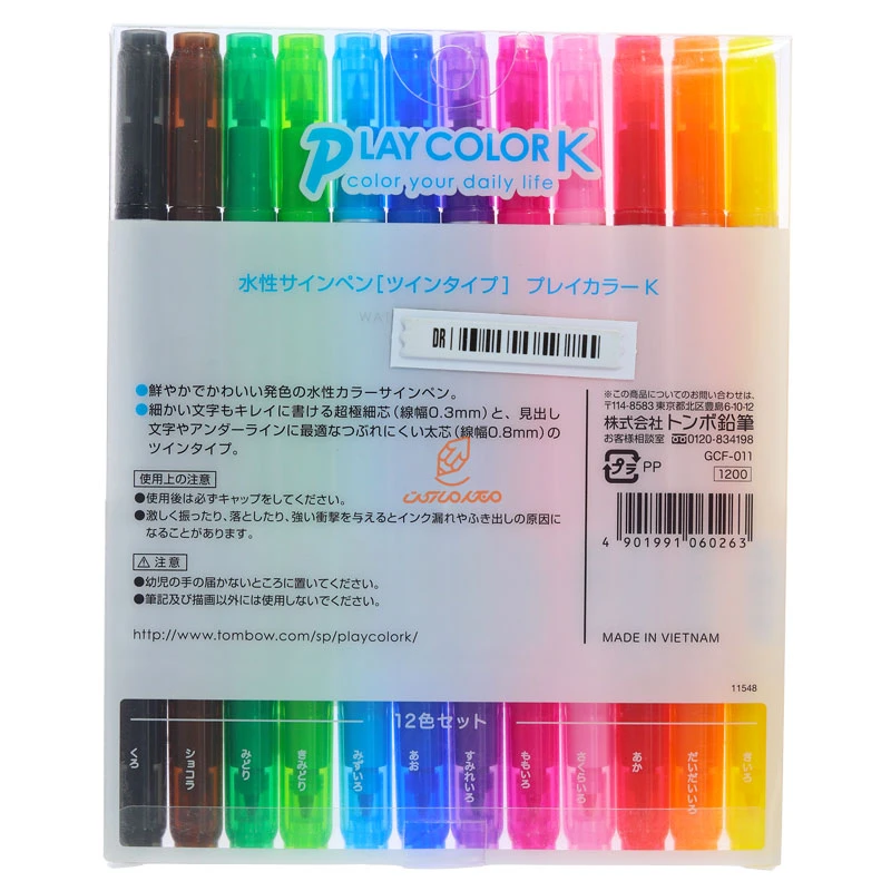 ماژیک رنگ آمیزی 12 رنگ مدل PLAY COLOR 011 تمبو TOMBOW (3)