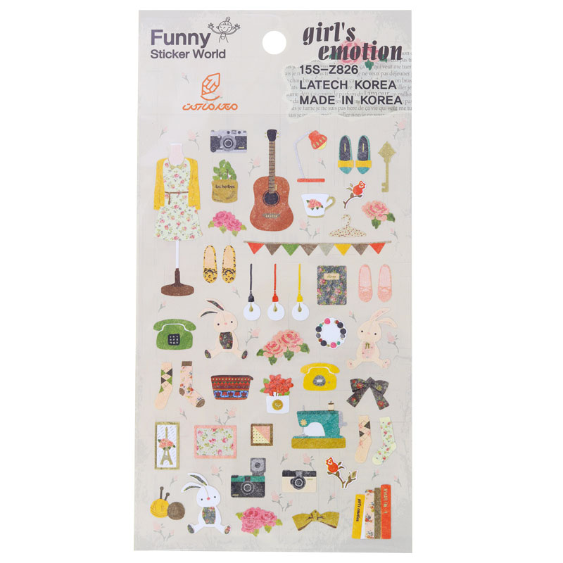 برچسب (استیکر) فانتزی کد 15S-Z826 طرح گیتار FUNNY