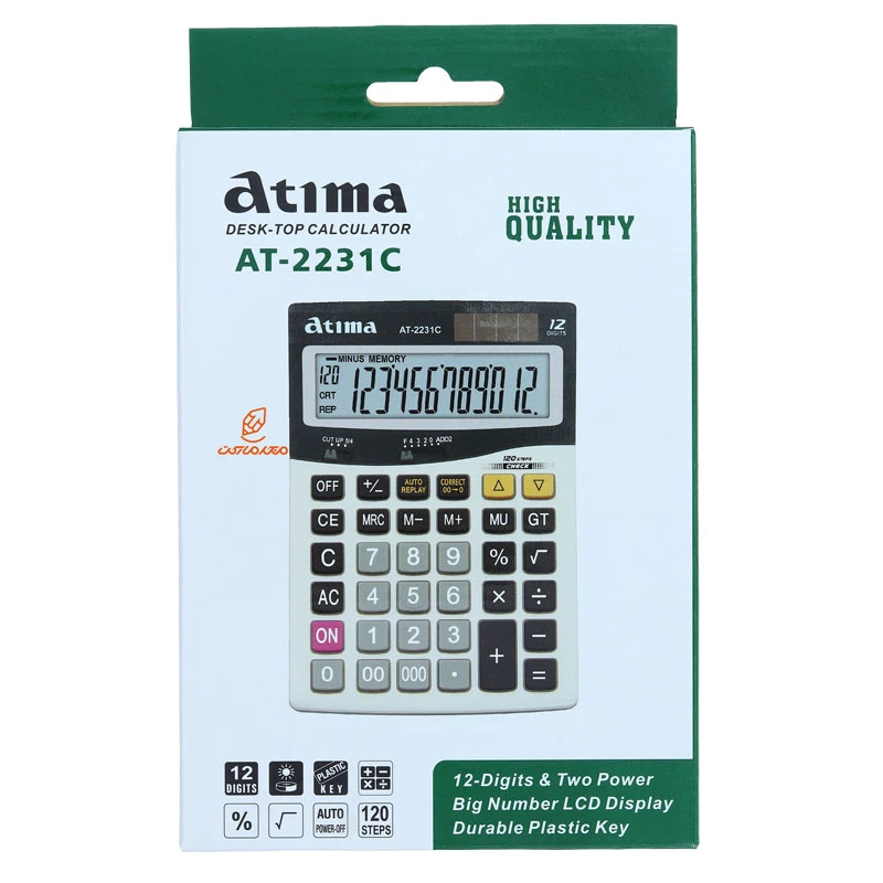 ماشین حساب رومیزی 12 رقمی مدل AT-2231 آتیما ATIMA (2)