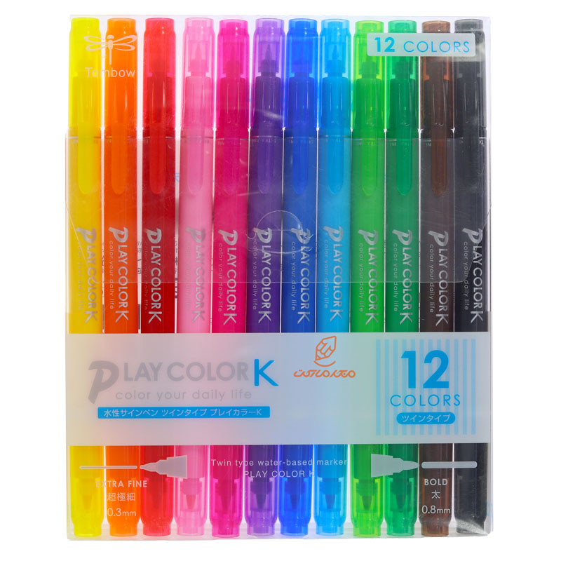 ماژیک رنگ آمیزی 12 رنگ مدل PLAY COLOR 011 تمبو TOMBOW (2)