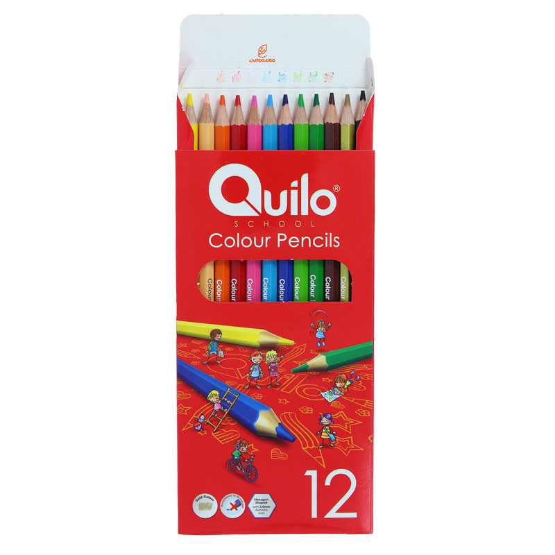 مداد رنگی 12 رنگ جعبه مقوایی کویلو QUILO (5)