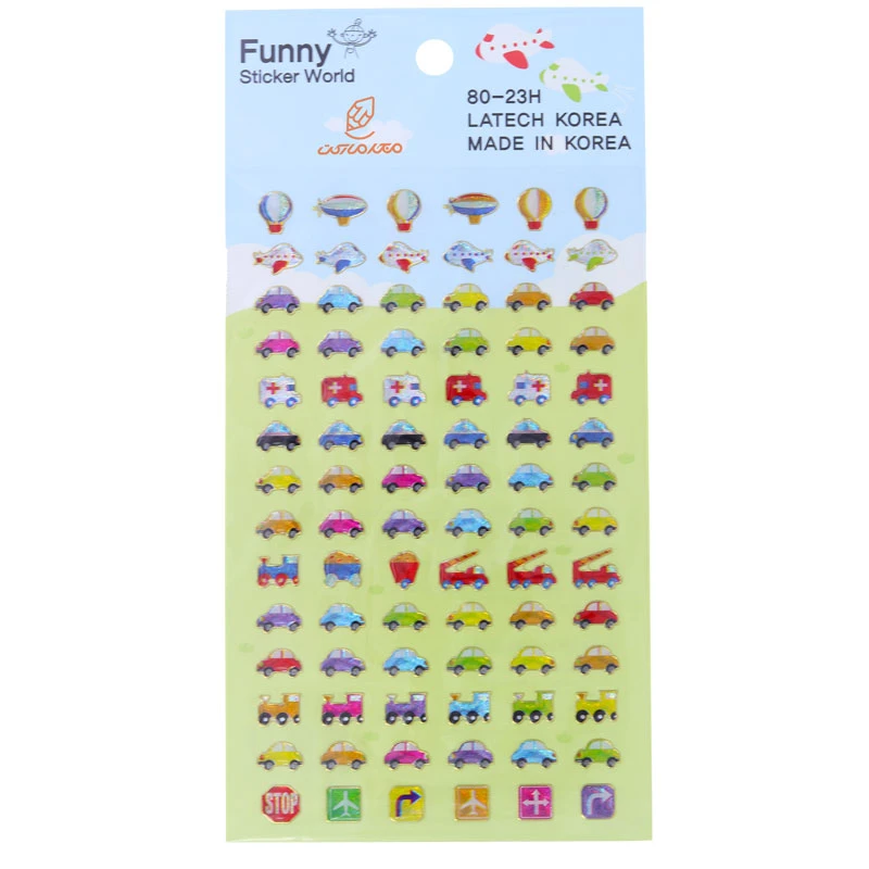 برچسب (استیکر) فانتزی کد 23-80 طرح ماشین کوچولوها FUNNY (2)