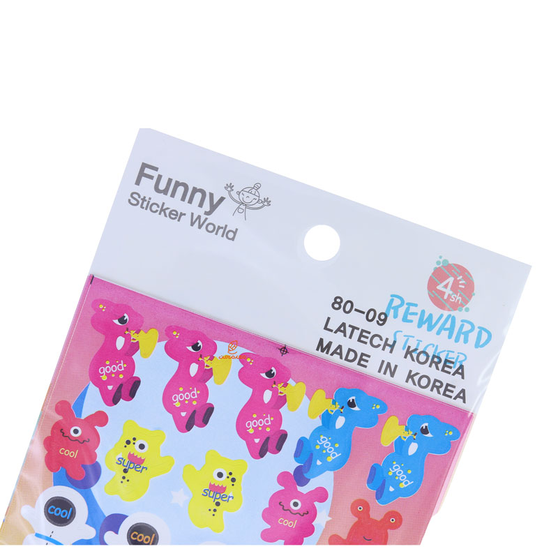 برچسب (استیکر) فانتزی کد 09-80 طرح موجودات عجیب FUNNY (1)