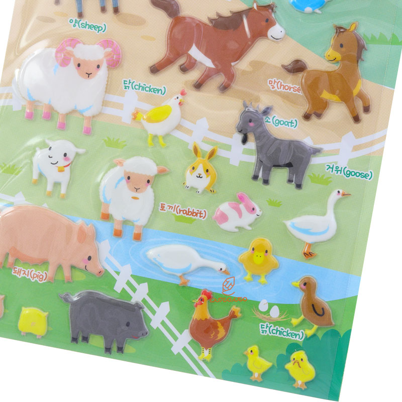 برچسب (استیکر) فانتزی کد 15S-C5112 طرح حیوانات مزرعه FUNNY (1)