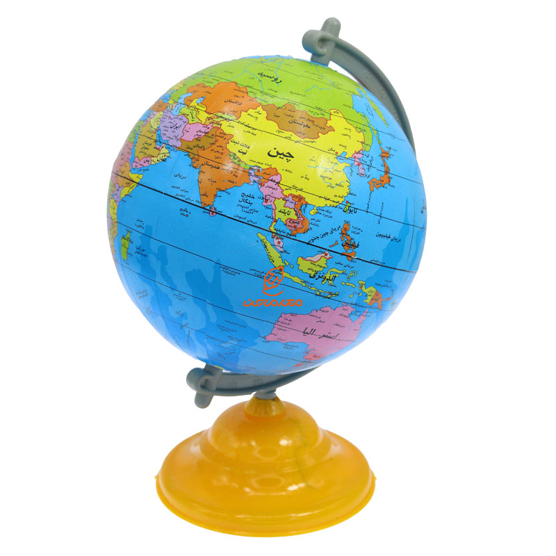 کره جغرافیایی سایز 13 پایه زرد رسام تحریر
