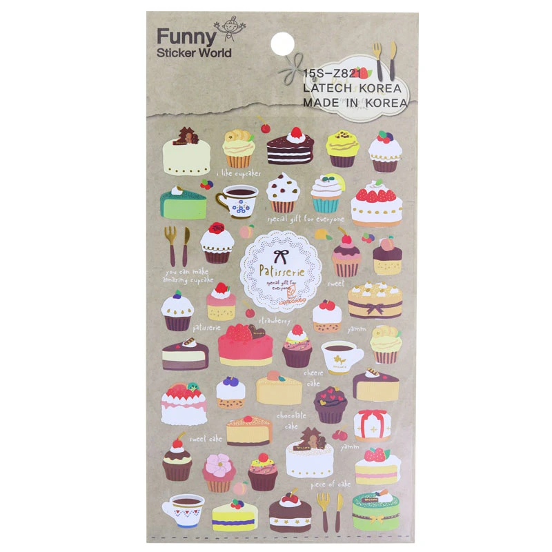 برچسب (استیکر) فانتزی کد 15S-Z821 طرح کیک FUNNY (2)