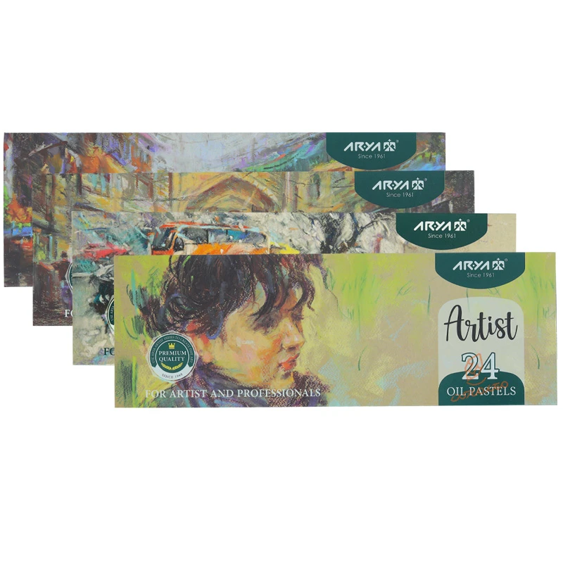 پاستل روغنی 24 رنگ 2602 جعبه مقوایی آرتیست آریا ARYA (1)
