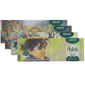پاستل روغنی 24 رنگ 2602 جعبه مقوایی آرتیست آریا ARYA