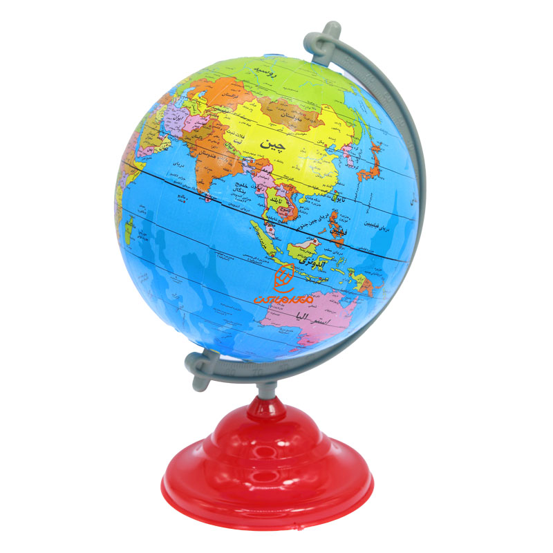 کره جغرافیایی سایز 13 پایه قرمز رسام تحریر