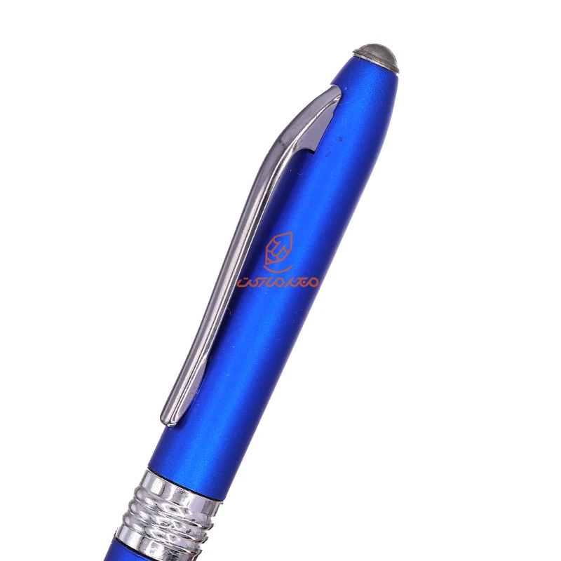 خودکار آبی تبلیغاتی کمرپیچ بدنه آبی بسته 50 عددی کینگ پن (5)