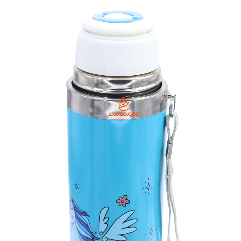 فلاسک 500 میل بند دار آبی طرح یونی کورن پرنده STAINLESS (4)