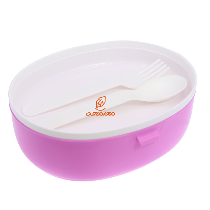 ظرف غذا 2 طبقه صورتی 6022 طرح عروسک ها آریا (4)