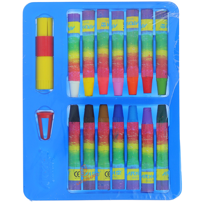 پاستل روغنی 2+12 رنگ 2027 مقوایی آریا ARYA (4)