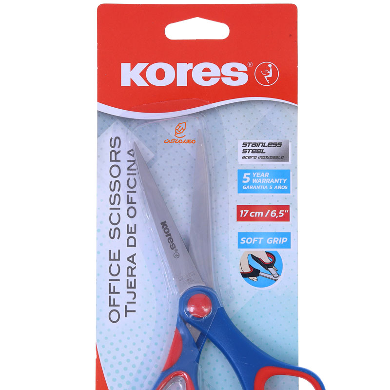 قیچی اداری 17 سانت آبی مدل 35217 کورس KORES (1)