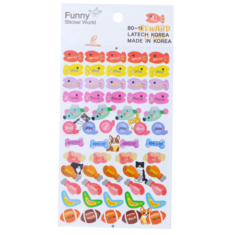 برچسب (استیکر) فانتزی کد 11-80 طرح ماهی FUNNY