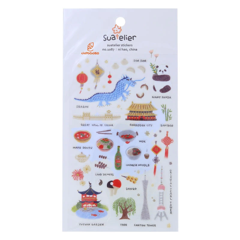 برچسب فانتزی کد 1087 طرح اژدهای چینی SUATELIER (2)