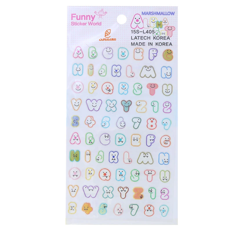 برچسب (استیکر) فانتزی کد 15S-L405 طرح حروف انگلیسی FUNNY (2)