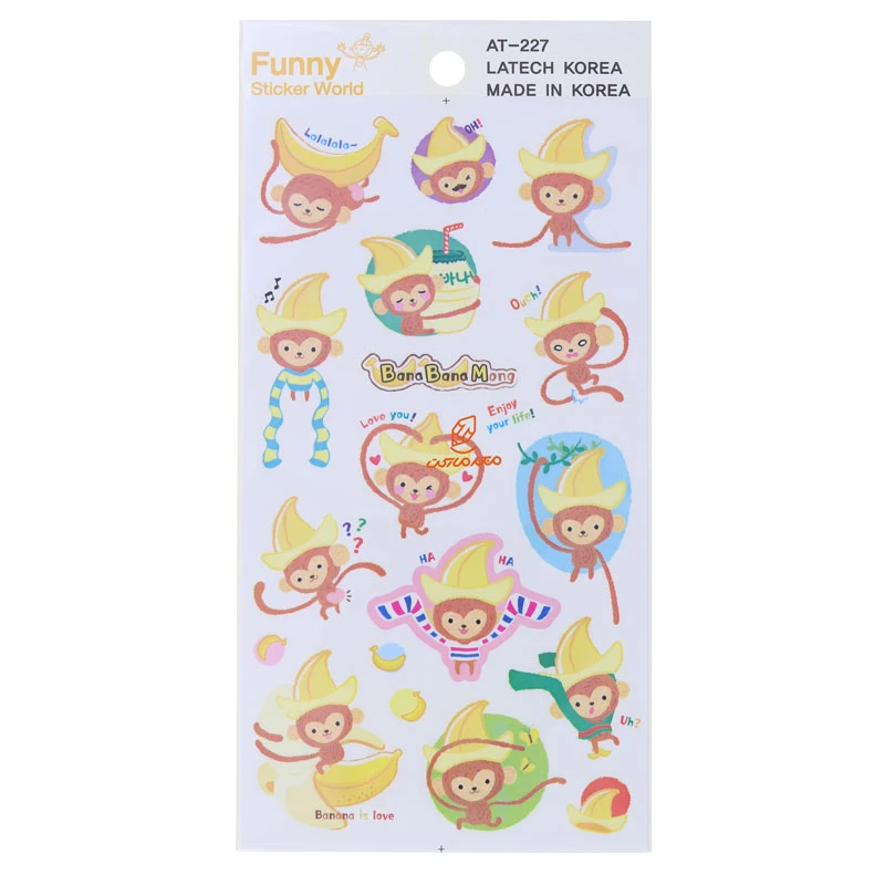 برچسب فانتزی کد AT-227 طرح میمون FUNNY (1)