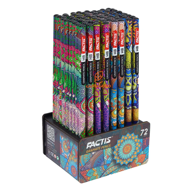 مداد مشکی 72 عددی بدنه طرحدار فکتیس FACTIS (4)