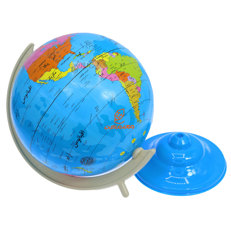 کره جغرافیایی سایز 16 پایه آبی رسام تحریر (2)