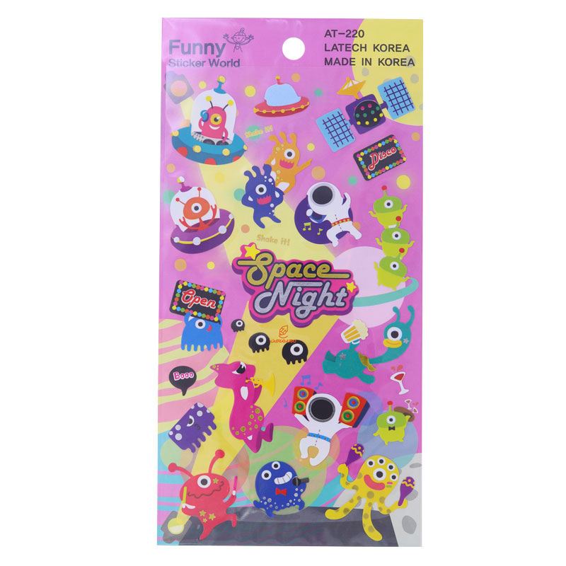 برچسب (استیکر) فانتزی کد AT-220 طرح آدم فضایی FUNNY