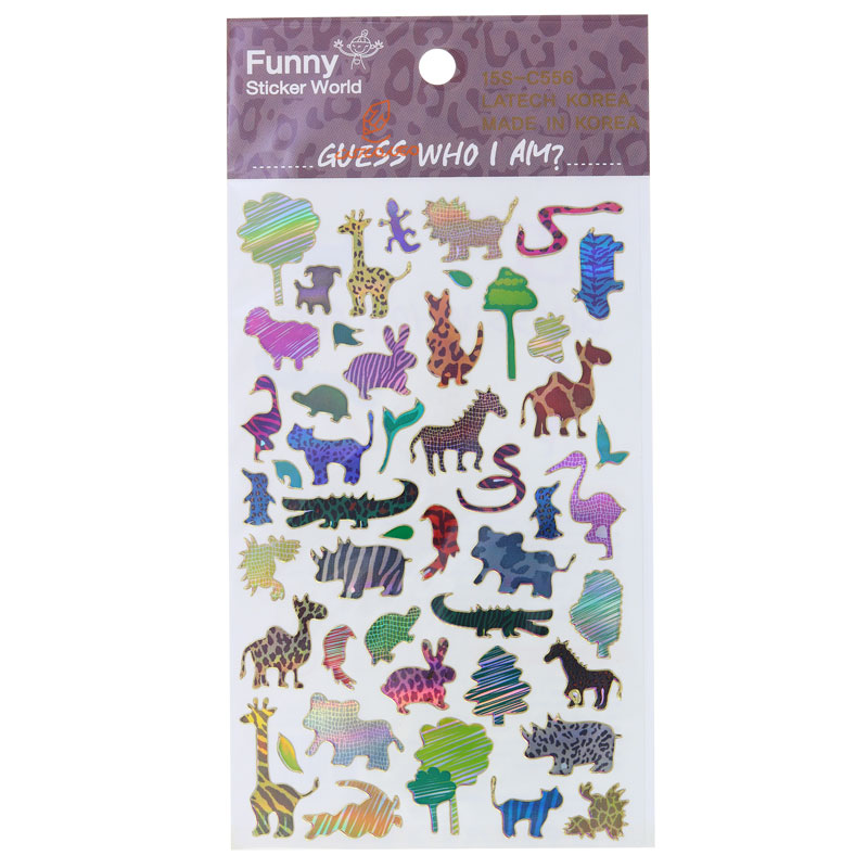 برچسب (استیکر) فانتزی کد 15S-C556 طرح حیوانات جنگل FUNNY