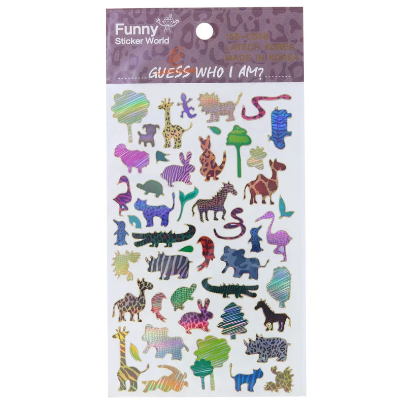 برچسب (استیکر) فانتزی کد 15S-C556 طرح حیوانات جنگل FUNNY (2)