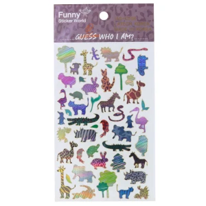 برچسب (استیکر) فانتزی کد 15S-C556 طرح حیوانات جنگل FUNNY