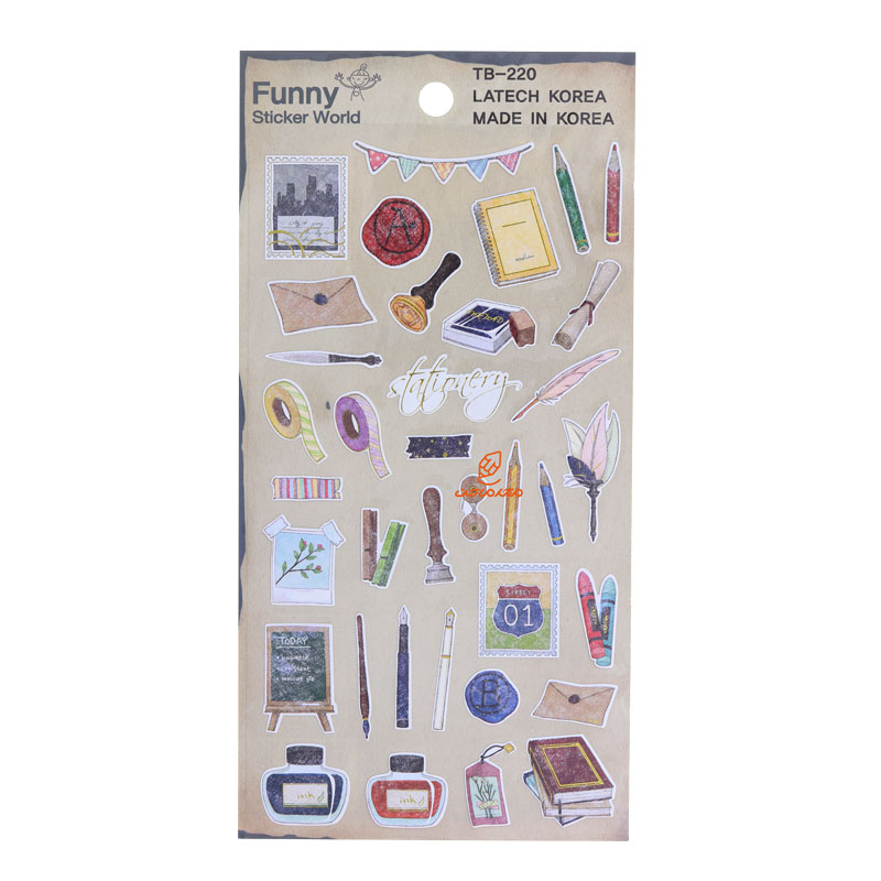 برچسب (استیکر) فانتزی کد TB-220 طرح ابزار هنری FUNNY