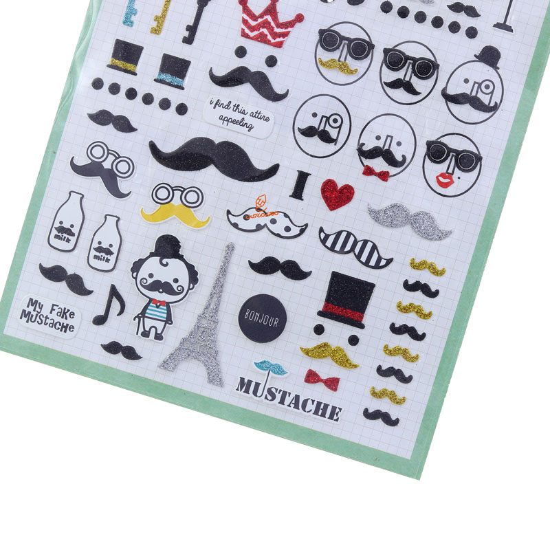 برچسب فانتزی کد 1011 طرح آدمک و سیبیل SUATELIER (1)