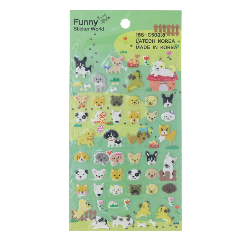 برچسب (استیکر) فانتزی کد 15S-C5098 طرح سگ و گربه FUNNY (2)